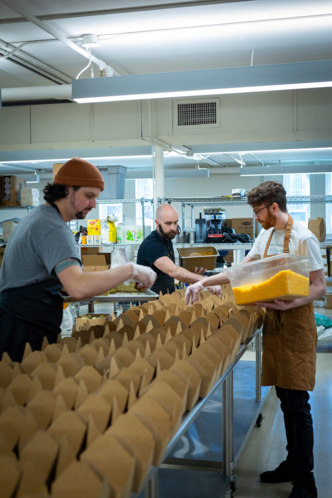 The Patchwork Nashville team boxes restaurant-inspired meals for individuals experiencing food insecurity.